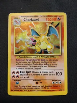 Pokemon 1995 base set Charizard 4/102 - Image 1