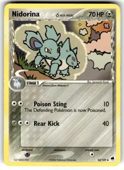 Nidorina 34/101 Pokemon English EX Dragon Frontiers 2006 - Image 1