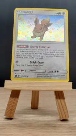 Eevee 101a/149 Cosmo Holo Alt Art Sun & Moon Promo Pokemon Holo Foil Rare Swirl - Image 3