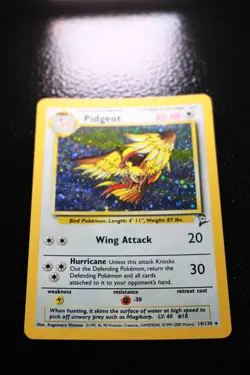 Pokemon TCG Pidgeot Base Set 2 14/130 Holo Unlimited Holo Rare NM - Image 2