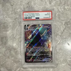 2021 Pokemon SWSH Chilling Reign Shadow Rider Calyrex Vmax #075 PSA 10 Gem Mint - Image 1
