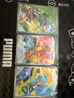 Pokemon TCG First Partner Illustration Collection Series 1 Kanto GEN 1 Starters - Image 1