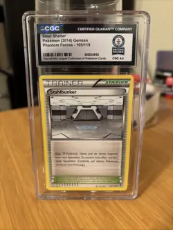 CGC Guinness World Record Pokemon Steel Shelter 105/119 Phantom Forces 2014 GRM - Image 1