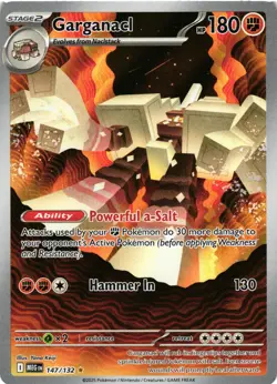 Pokemon TCG Garganacl Holo Illustration Rare ME01: Mega Evolution 147/132 NM - Image 1