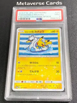 2018 Pokemon Center Japanese SM Promo #281 Yokohama's Pikachu PSA 9 - Image 1
