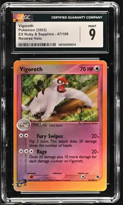 2003 EX Ruby & Sapphire Pokemon Vigoroth Holo CGC 9 47/109 - Image 1