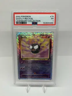 2002 POKEMON LEGENDARY COLLECTION #76 GASTLY-REVERSE FOIL PSA 1 - Image 1
