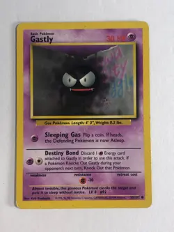 Pokemon TCG Base Set Unlimited Gastly 050/102 Light Played - Image 1