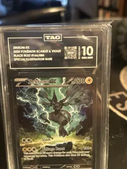 2025 Pokemon Black Bolt Zekrom ex Special Illustration Rare #166/086 TAG 10 - Image 3