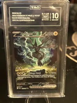 2025 Pokemon Black Bolt Zekrom ex Special Illustration Rare #166/086 TAG 10 - Image 4