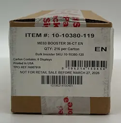 Pokemon TCG Mega Evolution Perfect Order ME03 Booster Box Case SEALED - Image 1