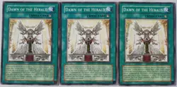 Yugioh 3x Dawn of the Herald TSHD-EN059 Common Unlimited Edition NM Playset - Image 1
