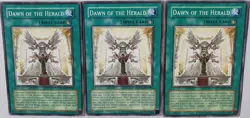 Yugioh 3x Dawn of the Herald TSHD-EN059 Common Unlimited Edition NM Playset - Image 3