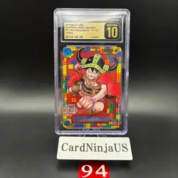 CGC PRISTINE 10 Luffy P-110 Premium Card Collection ONE PIECE DAY 25 Japanese 94 - Image 1