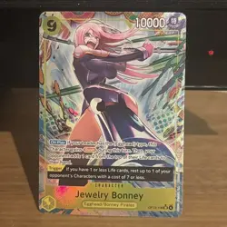 Jewelry Bonney OP13-108 SR Alt Art Carrying On His Will One Piece TCG English NM - Image 1