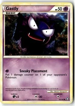 Pokemon Card Gastly LP Triumphant Common 63/102 - Image 1