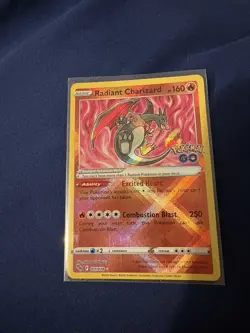 Pokemon TCG Radiant Charizard Holo Card Pokemon Go, 011/078, NM/M - Image 1