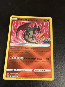 Pokemon TCG Radiant Charizard Holo Card Pokemon Go 011/078 NM - Image 1
