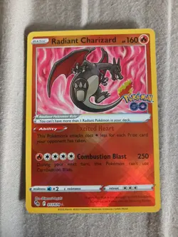 Pokemon TCG Radiant Charizard Holo Card Pokemon Go, 011/078, NM/M Condition - Image 1