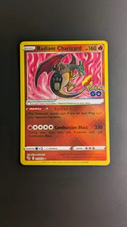 Radiant Charizard 011/078 Pokemon GO Holo Stamped Pokemon TCG NM - Image 1