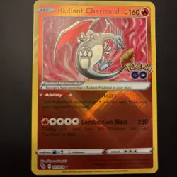 Radiant Charizard Radiant Rare Pokemon GO 011/078 NM Holo *Free Shipping* - Image 2