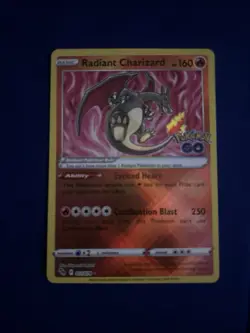 Pokemon TCG Radiant Charizard Holo Card Pokemon Go, 011/078, NM/M - Image 1