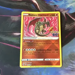 Pokemon TCG Radiant Charizard Holo Card Pokemon Go, 011/078, NM/M - Image 1