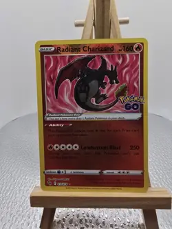 Pokemon TCG Radiant Charizard Holo Card Pokemon Go, 011/078, NM/M - Image 1