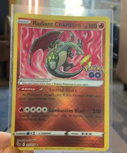 Pokemon TCG Radiant Charizard Holo Card Pokemon Go, 011/078, NM/M Condition - Image 1