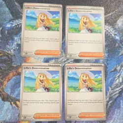 PLAYSET Lillie's Determination 4-Card Supporter Lot ME1 Mega Evolution NM - Image 1