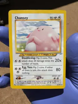 Chansey 31/105 Uncommon Neo Destiny Unlimited 2000 Pokemon Card TCG LP - Image 1