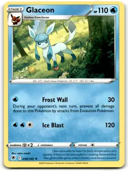 2022 Sword & Shield - Astral Radiance Pokemon Trading Card #38 Glaceon - Image 1