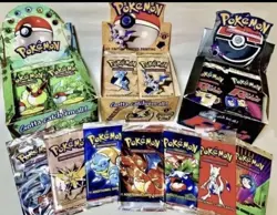 x3 Pokemon TCG Factory Sealed Booster Packs Premium Card Lot Modern/Vintage Sets - Image 1