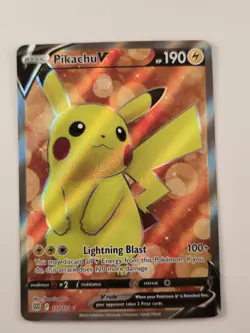 Pikachu V 157/172 Brilliant Stars NM Ultra Rare Full Art Pokemon Card - Image 1