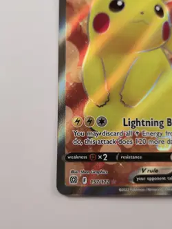 Pikachu V 157/172 Brilliant Stars NM Ultra Rare Full Art Pokemon Card - Image 5