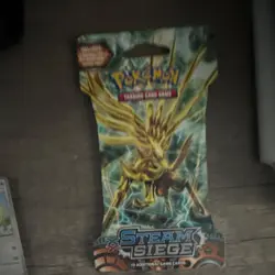 Pokemon Steam Siege Trading Card Game Booster Pack 10 Cards English - Image 1