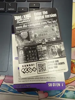 65 Count Dragon Ball Super Card Game Fusion World Code Cards SB01 Manga Booster - Image 1