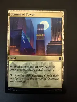 Command Tower MTG Teenage Mutant Ninja Turtles Commander 0063 Surge Foil NM - Image 1