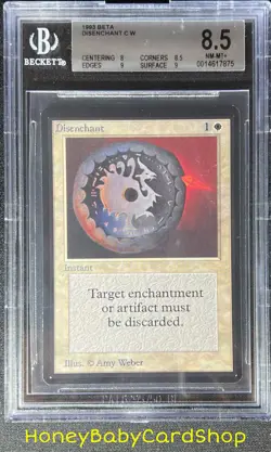 MTG Limited Edition Beta 1993 Disenchant BGS 8.5 NM/MT+ Old School 93/94 - Image 1