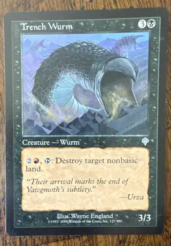 Trench Wurm Invasion Regular Magic The Gathering MTG M/HP - Image 1