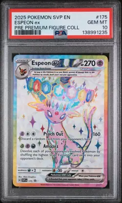 2025 POKEMON SVP BLACK STAR PROMO #175 ESPEON EX PRE PREMIUM FIGURE COLL PSA 10 - Image 1