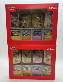 Lot of (2) Pokemon TCG 151 MEW EN Costco 4-Pack Mini Tin Set Boxes SEALED - Image 1