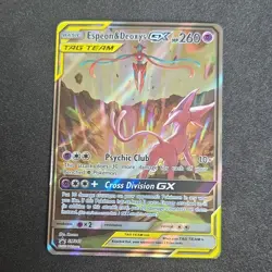 Pokemon Espeon & Deoxys GX SM240 SM Promo Holo MP READ DESCRIPTION - Image 1