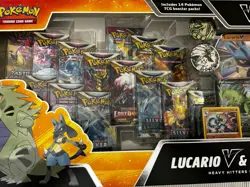 Pokemon TCG Lucario V & Tyranitar V Heavy Hitters Premium Collection Sealed 2023 - Image 1