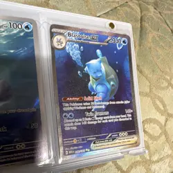 Pokemon MEW Set Squirtle Wartortle Blastoise EX Holo Lot 3 Cards English 2023 - Image 4