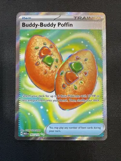 Pokemon Buddy-Buddy Poffin 167/132 Me01: Mega Evolution Ultra Rare Holo Trainer - Image 1