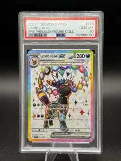 Pokemon 2025 Umbreon ex 176 Prismatic Evolution Premium Figure Collection PSA 10 - Image 1