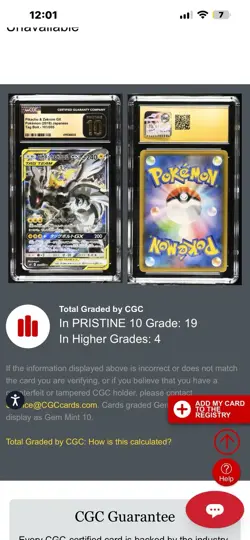Pokemon Pikachu & Zekrom GX TAG TEAM 101/095 Sm9 Tag Bolt Holo CGC Pristine 10 - Image 3
