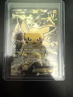 Pokemon TCG Pikachu EX XY124 (Decent Condition) - Image 1