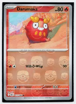 Pokemon TCG Darumaka 013/086 Black Bolt Playset Masterball Holo LP - Image 1
